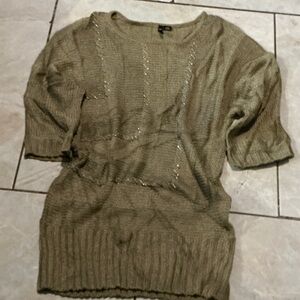 Khaki Women's Crew Neck Sweater